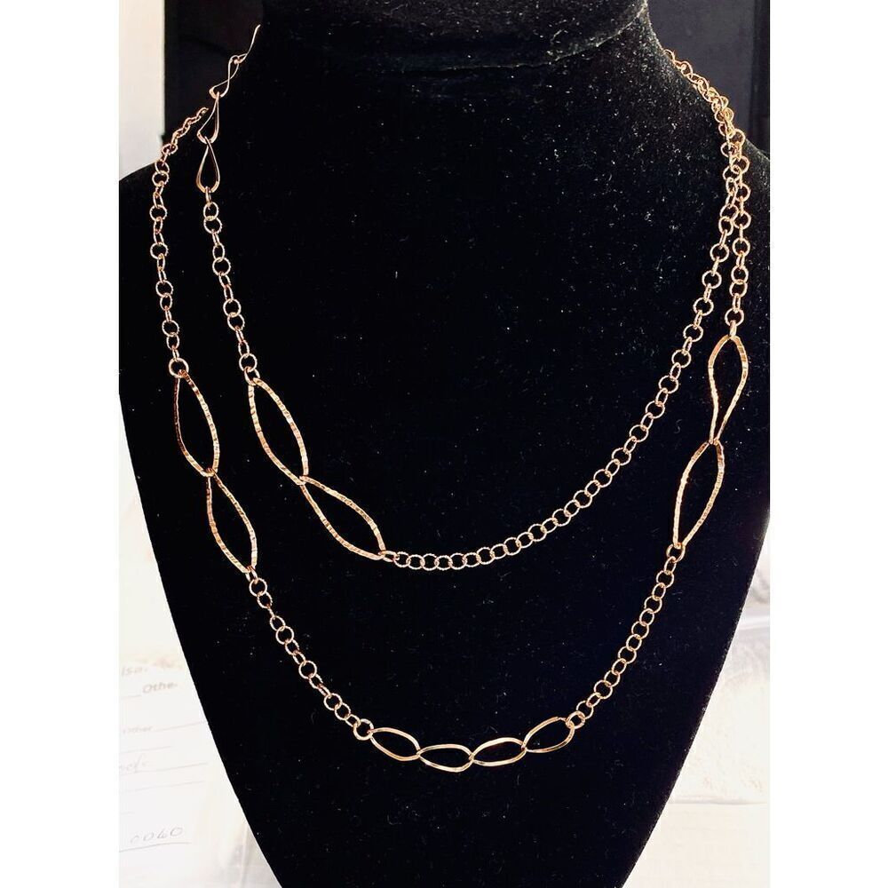 CS# Striking 35” 925 Gold Vermeil Necklace